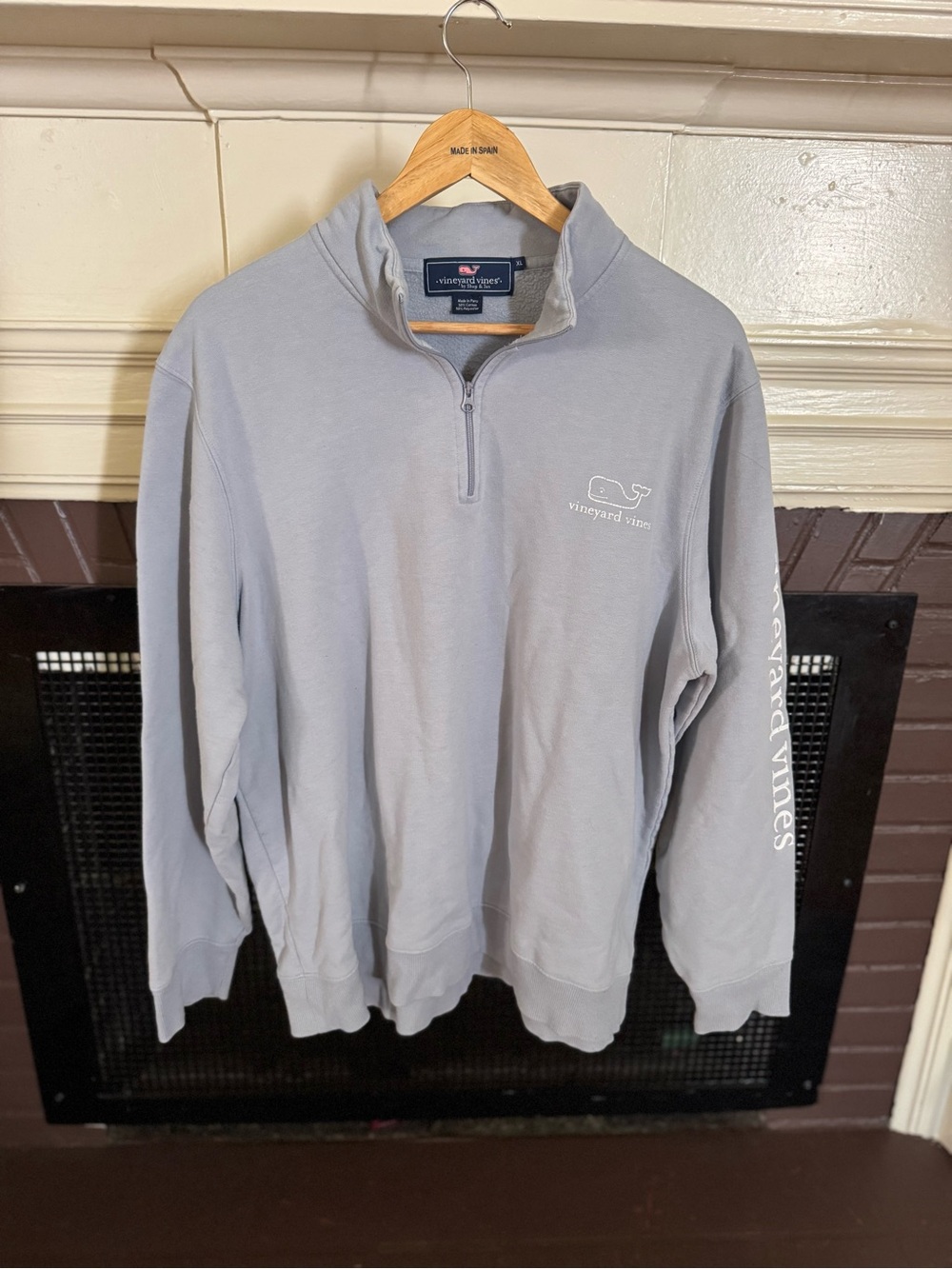 Vineyard Vines Light Gray Quarter-Zip Sweatshirt